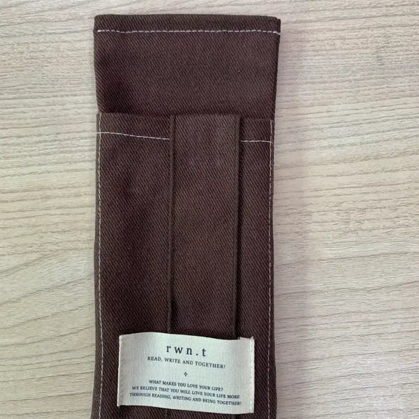 [BUNJANG] RWNT Fabric Pencil Case - Brown / rwn.t 펜갈피 패브릭 필통 브라운 처분합니다