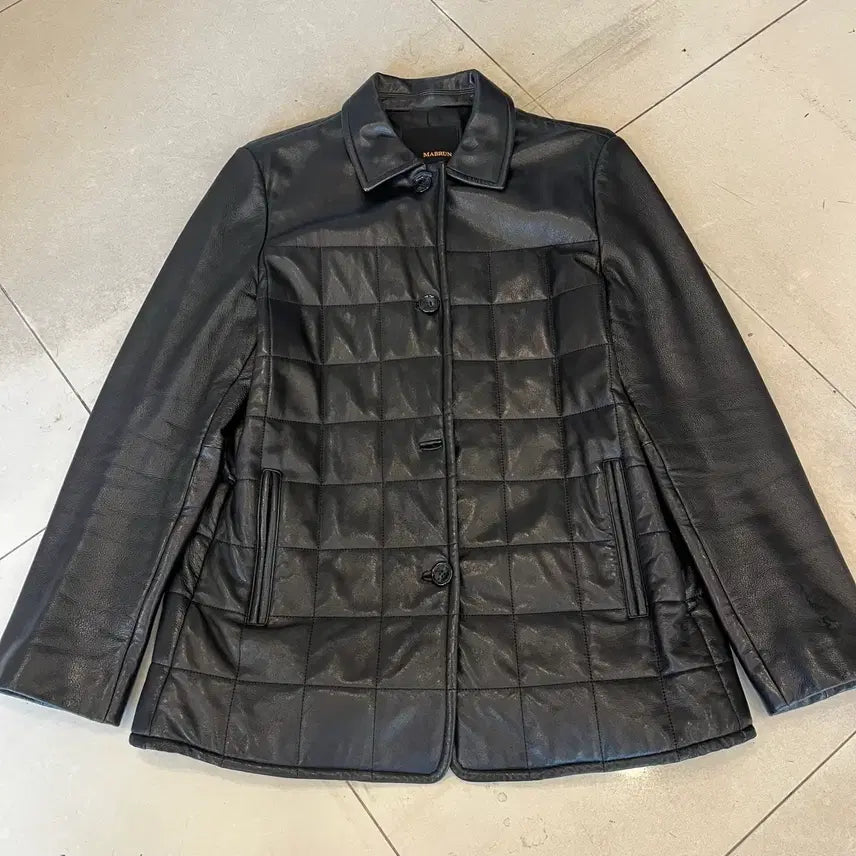 [BUNJANG] Mabrun Quilted Lambskin Leather Jacket / Mabrun 양가죽 퀼팅 가죽자켓 77