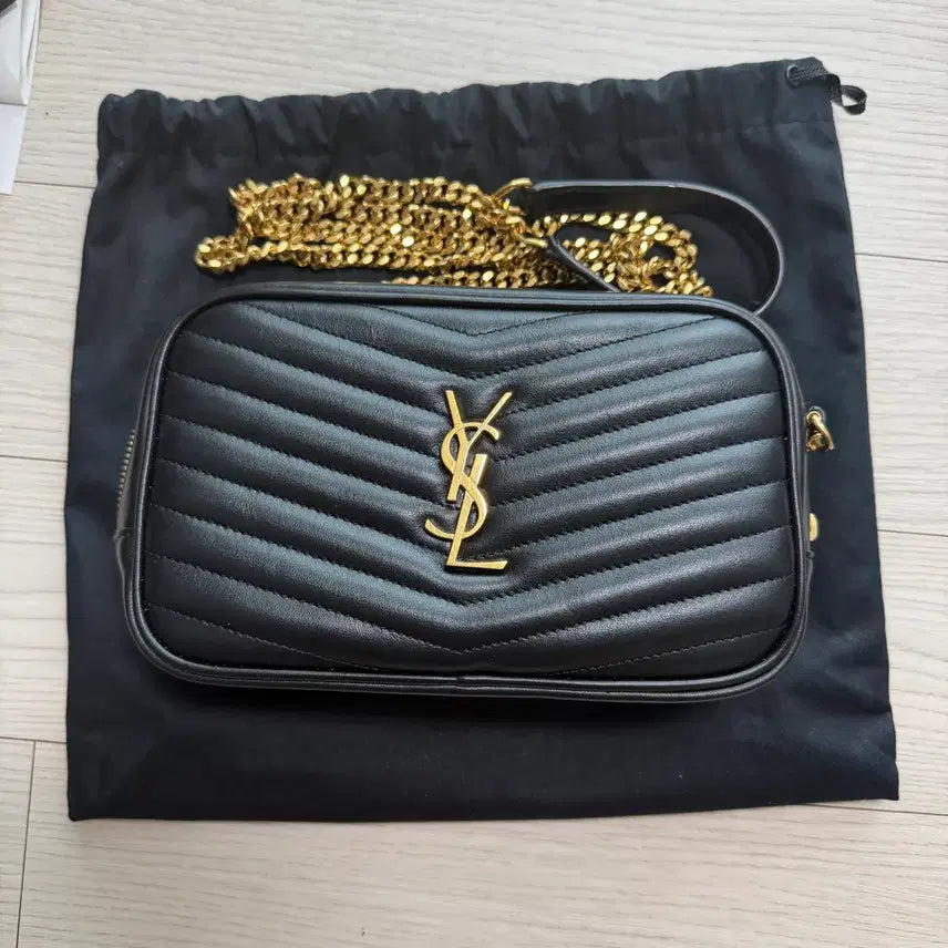 [BUNJANG] Saint Laurent Lou Mini Camera Bag Gold Hardware / 생로랑 루 미니 카메라백 금장