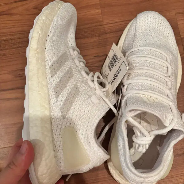 [BUNJANG] Adidas Pureboost Clima White Sneakers / 새상품) 아디다스 퓨어부스트 클라이마 화이트 스니커즈
