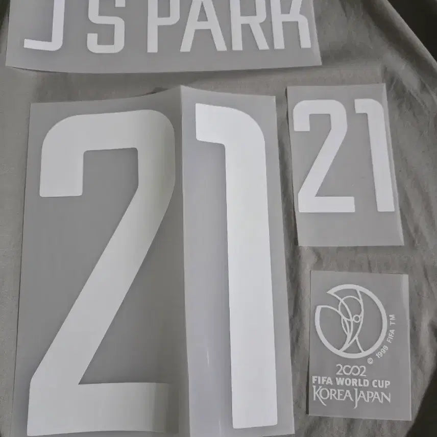 [BUNJANG] 2002 World Cup Park Ji-Sung Name Set & Patch Bundle / 2002 월드컵 네임셋,패치 일괄 판매