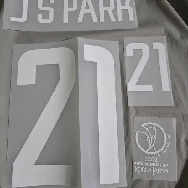 [BUNJANG] 2002 World Cup Park Ji-Sung Name Set & Patch Bundle / 2002 월드컵 네임셋,패치 일괄 판매