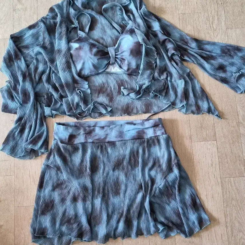 [BUNJANG] Women's Bikini Swimsuit with Cover-up Cardigan, Size 4XL / 여성 비키니 수영복 체형커버 가디건 4XL