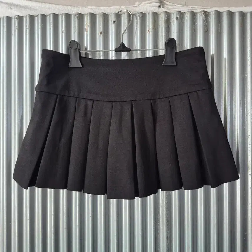 [BUNJANG] MHFS Women's Black Pleated Mini Skirt XL / XL MHFS 여성 블랙 플리츠 스커트