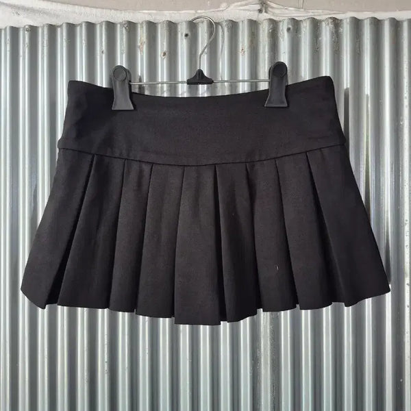 [BUNJANG] MHFS Women's Black Pleated Mini Skirt XL / XL MHFS 여성 블랙 플리츠 스커트