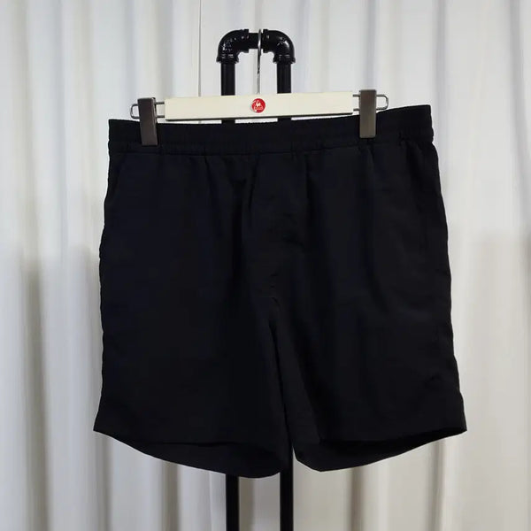 [BUNJANG] Musinsa Standard Men's Black Wrinkle-Resistant Banding Shorts (35-Inch Recommended) / 21년 무신사 스탠다드 남성 바스락 밴딩 반바지 블랙 35추천 오일장