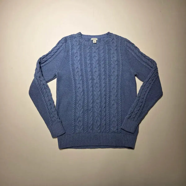 [BUNJANG] LLBean Cable Knit Sweater Blue / LLBean 케이블 니트 스웨터 블루