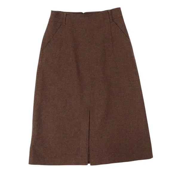 [BUNJANG] It Misha 22FW Brown Wool Skirt / 잇 미샤 22FW 브라운 울 스커트