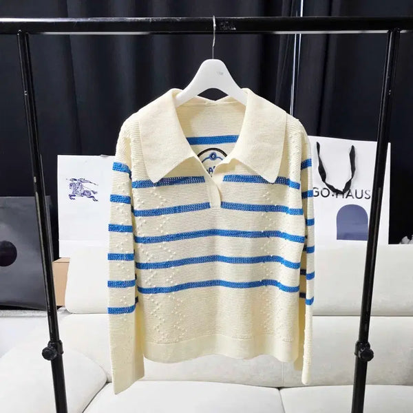 [BUNJANG] Ozzie Coen Marine Stripe Knit Sweater / 여자 오즈세컨 마린니트