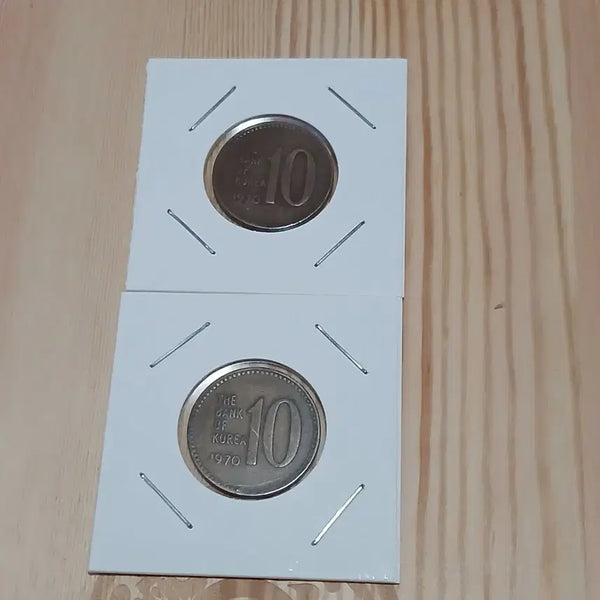 [BUNJANG] Bank of Korea 10th Anniversary Bronze and Brass Medals (2 Types, 2 Pcs Bundle) / 한국은행 170년 10주 황동 적동 2종 2개일괄 사용제