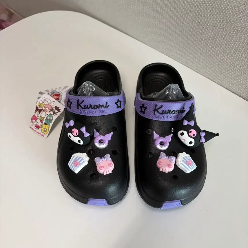 [BUNJANG] Sanrio Kuromi Crocs Sandals Slippers (245-250) / 산리오 쿠로미 크록스 샌달 슬리퍼 245-250
