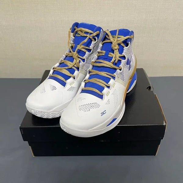 [BUNJANG] Under Armour Curry 2 Retro White Team Royal / 언더아머 커리 2 레트로 화이트 팀 로얄 (290)