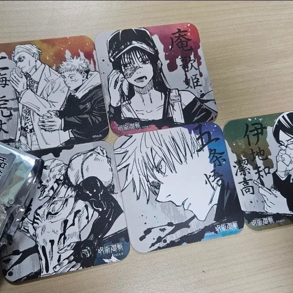 [BUNJANG] Jujutsu Kaisen Art Coaster Set (5 Types) / 단순 개봉)주술회전 아트 코스터 5종(고죠,나나미,이타도리)