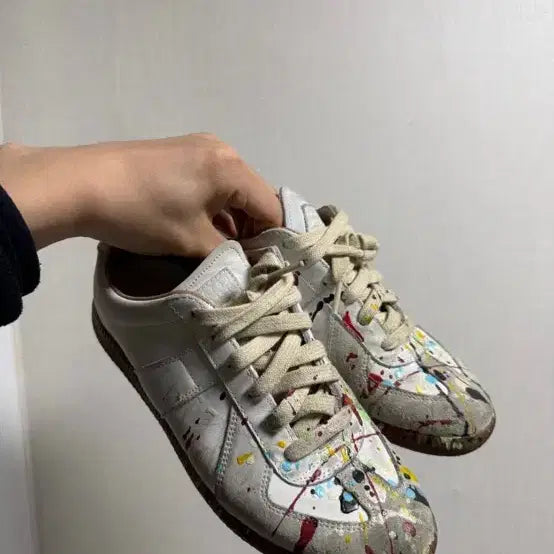 [BUNJANG] Maison Margiela Painted German Army Sneakers / 마르지엘라 페인팅 독일군 스니커즈