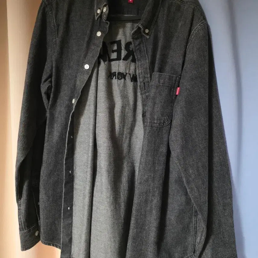 [BUNJANG] Supreme Black Denim Shirt Medium / 슈프림 블랙데님셔츠 m사이즈