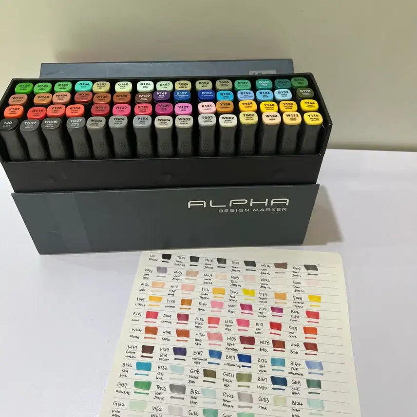 [BUNJANG] Alpha Design 60B Marker Set / 알파 디자인 마카 60B 세트