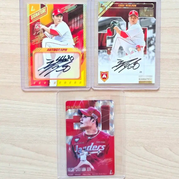[BUNJANG] SSG Landers Choi Min-jun Signed On-Auto & Special Photocard Set / SSG 랜더스 최민준 친필 싸인 온 오토 & 스페셜 포토카드 세트