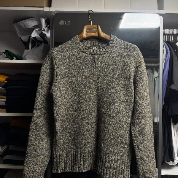 [BUNJANG] RRL Made in USA Cotton Wool Crewneck Knit Sweater S / RRL Made in USA 코튼 울 말드 크루넥 니트 S