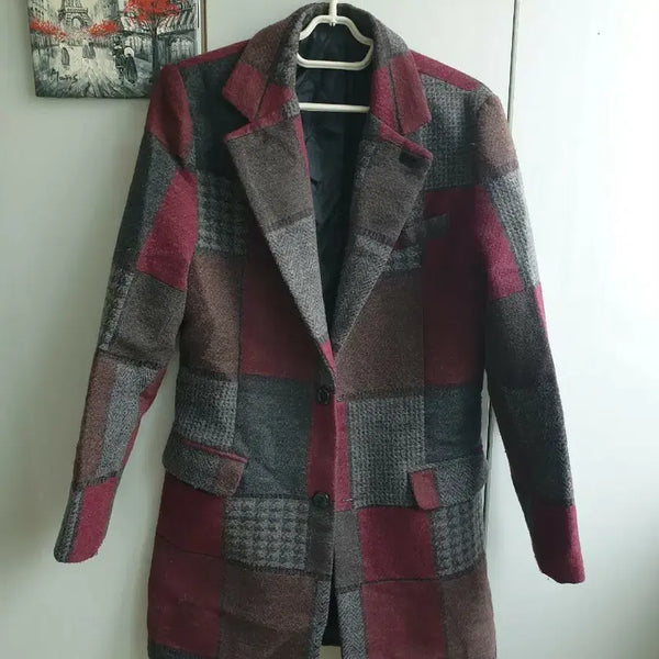 [BUNJANG] Thom Browne Patchwork Half Coat / 톰브라운 하프코트