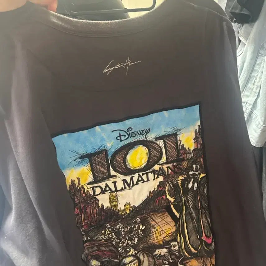 [BUNJANG] SONGZIO Homme Disney 101 Dalmatians Short Sleeve T-Shirt / 송지오옴므 디즈니 101마리 달마시안 반팔 티셔츠