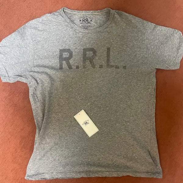 [BUNJANG] RRL Round Neck Short Sleeve T-Shirt Grey M / RRL 라운드넥 반팔 티셔츠 그레이 M