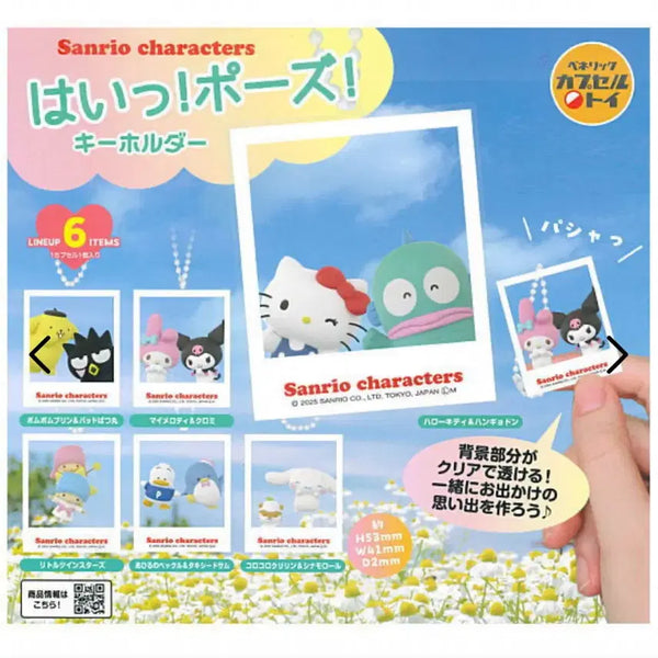 [BUNJANG] Sanrio Hi-Pose Polaroid Acrylic Keychain / 산리오 하이포즈 폴라로이드 아크릴 키홀더 키링 가챠 새제품