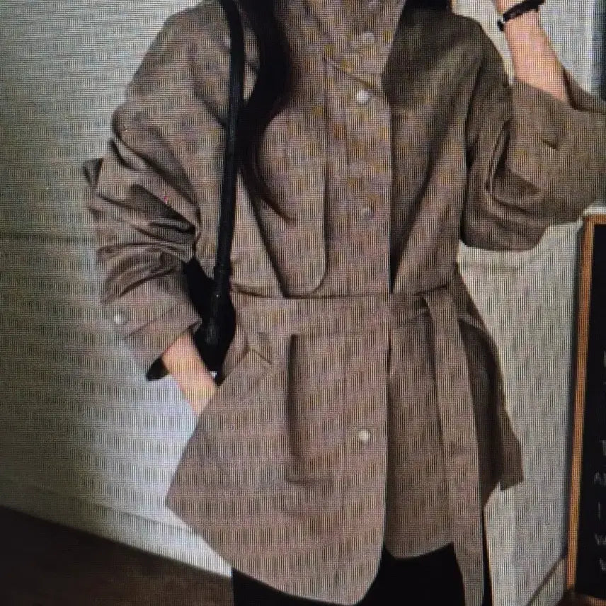 [BUNJANG] Chic Belt Jacket (2 Colors) / (해외배송)시크한 벨트 자켓 2컬러