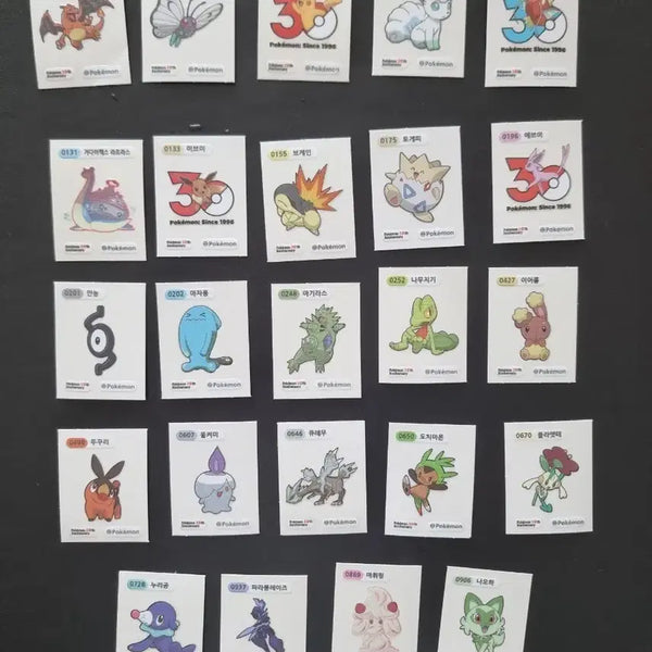 [BUNJANG] Pokemon 30th Anniversary Sticker Collection (Pikachu, Charizard) / 포켓몬 30주년 띠부씰 팔아요 피카츄 리자몽