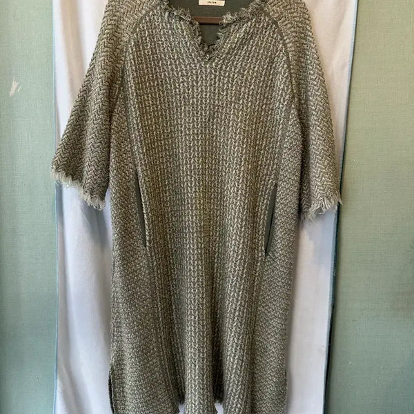 [BUNJANG] System Tweed Fringe Dress / System 한섬 시스템 트위드 프린지 원피스