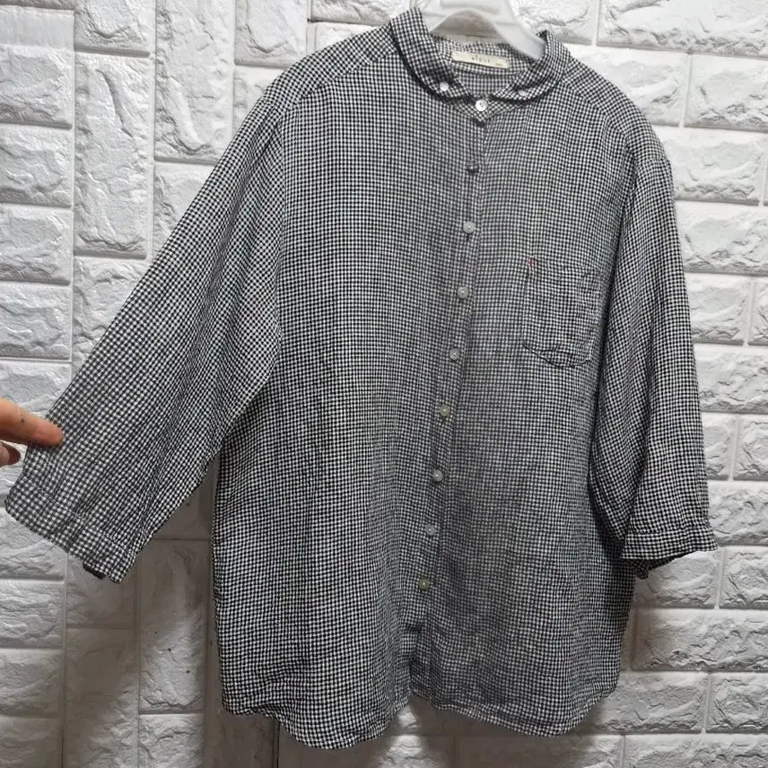[BUNJANG] Natural Linen Checkered Shirt / 고퀄 내추럴 니케 린넨 체크무늬 셔츠