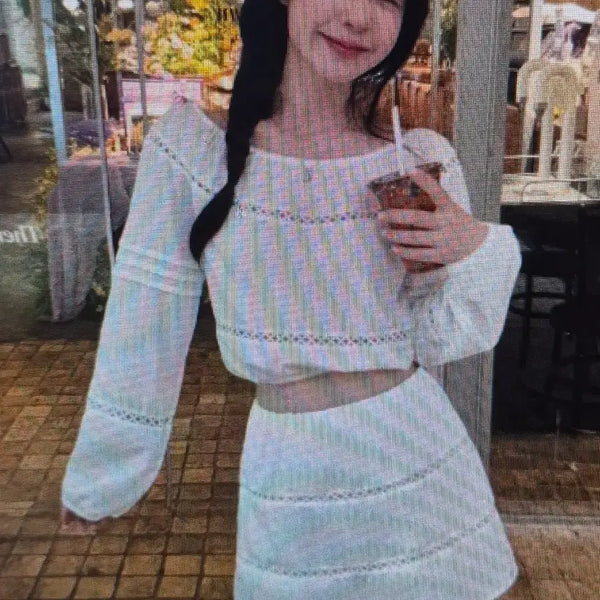 [BUNJANG] Two-Piece Set White / (해외배송)투피스 세트 화이트