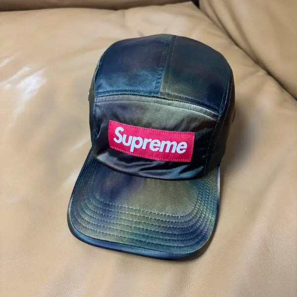 [BUNJANG] Supreme Box Logo Satin Woodland Camo Camp Cap / 슈프림 캠프캡 모자 박스로고 사틴 우드랜드 카모