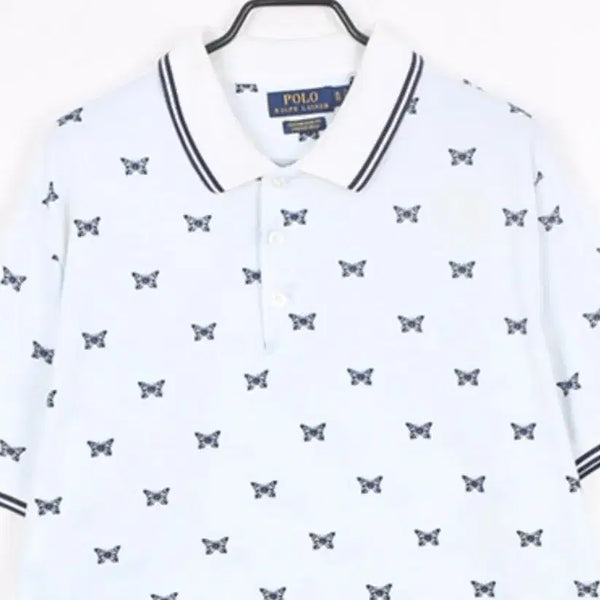 [BUNJANG] Polo Ralph Lauren Butterfly Pattern Polo Shirt XL / (정품)폴로 랄프로렌 나비 패턴 카라티
