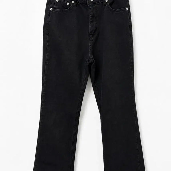 [BUNJANG] 108lb Black Fleece Bootcut Pants M / 108파운드 블랙 기모 부츠컷 M