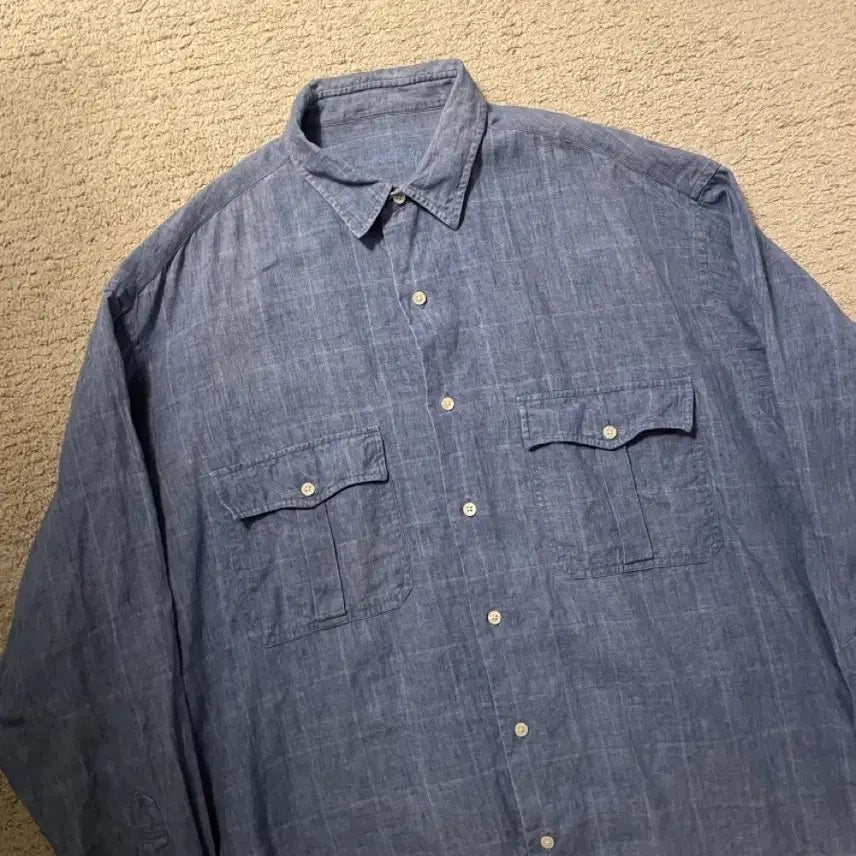 [BUNJANG] Porter Classic Roll-Up Linen Shirt XL / 포터클래식 롤업 린넨 셔츠 [XL]