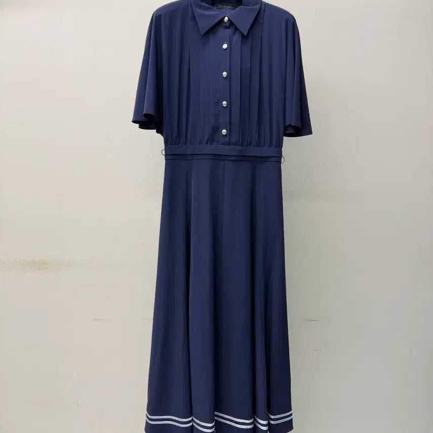 [BUNJANG] MICHAA Cape Line Pleated Dress / 미샤 케이프라인 플리츠 원피스