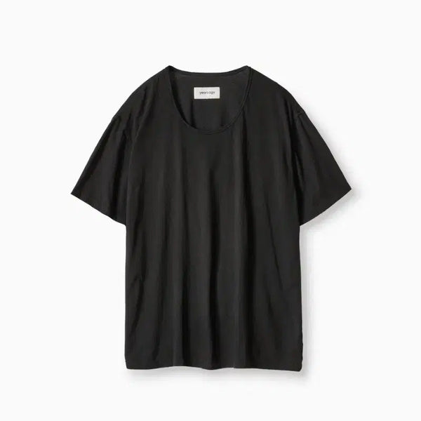 [BUNJANG] Years Ago Layered Washed Drapery U-Neck T-Shirt Black / [M] 이얼즈어고 레이어드 워시드 드레이퍼리 유넥 U넥 티셔츠 블랙