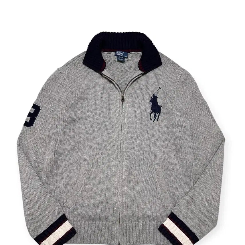 [BUNJANG] Polo Ralph Lauren Big Pony Knit Zip-Up Sweater / 폴로 랄프로렌 빅포니 니트 집업