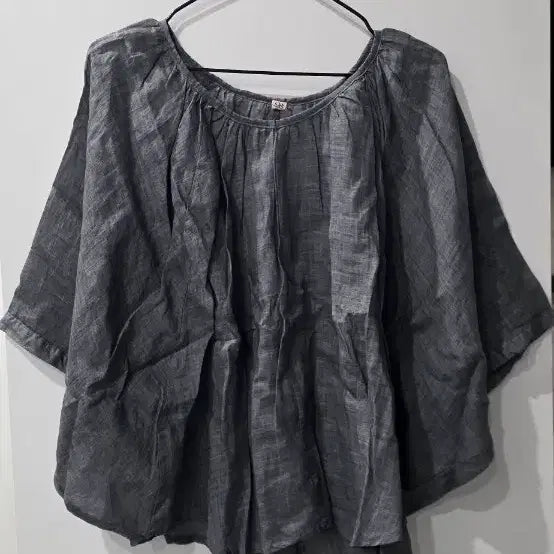 [BUNJANG] Charcoal Linen Blouse / 차콜 린넨 블라우스