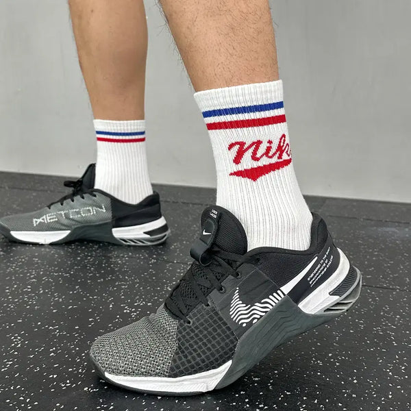 [BUNJANG] Nike 3-Pair Sports Socks Set (Blue/Red, Double Cushion) / #6번세트 나이키 3켤레 양말세트 블루레드 이중쿠션 크로스핏 헬스 러닝 등산 골프 테니스 스포츠양말