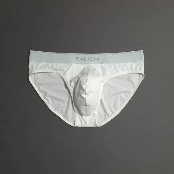 [BUNJANG] SALIGIA Greek Ripple White Modal Briefs - Size M / [M] SALIGIA 삼각 팬티 Greek Ripple White 브리프 / 살리지아