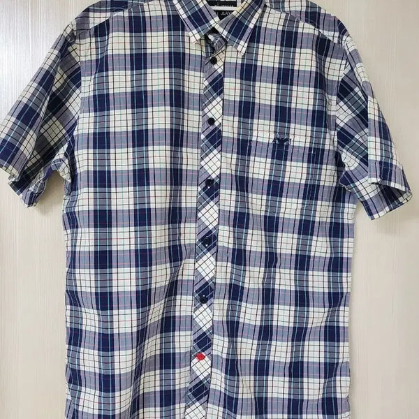 [BUNJANG] Armani Jeans Check Short Sleeve Shirt / 아르마니 진스  체크 반팔 셔츠