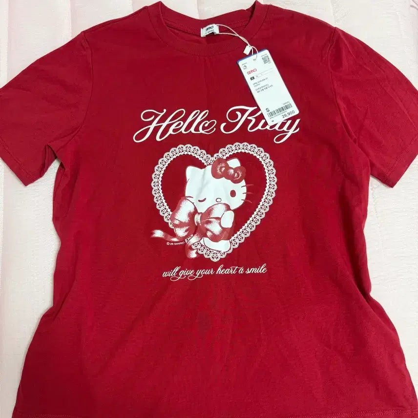 [BUNJANG] SPAO Hello Kitty Collaboration T-shirt Short Sleeve / 스파오 헬로키티 콜라보 티셔츠 반팔티