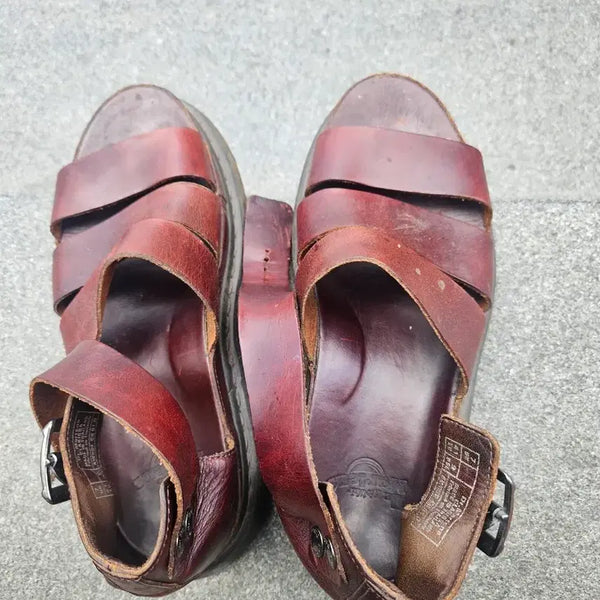 [BUNJANG] Dr. Martens Burgundy Leather Sandals Men's Size 260 / 닥터마틴 샌들 버건디 260