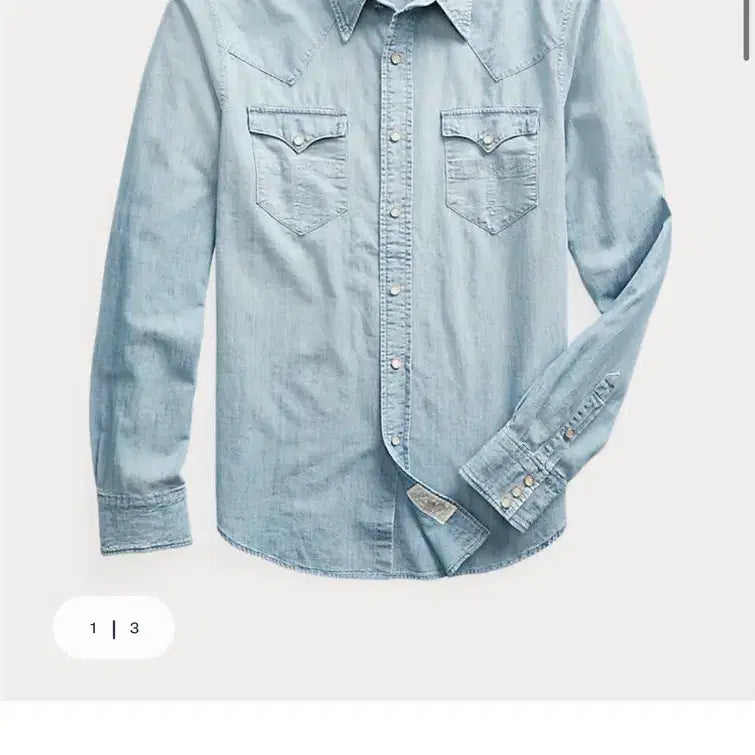 [BUNJANG] RRL Chambray Western Shirt / 더블알엘 RRL 샴브레이 웨스턴 셔츠