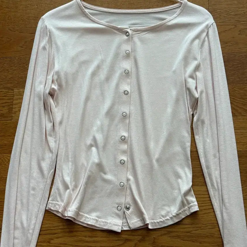 [BUNJANG] Strawberry Milk Pink Summer Cardigan / 또또 단추 여름 가디건 팔아용 딸기우유색 핑크 살안타템