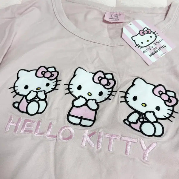 [BUNJANG] Sanrio Hello Kitty Pink Short-Sleeve Pajama T-Shirt (M) / 돈키호테 헬로키티 핑크 반팔 티셔츠 잠옷