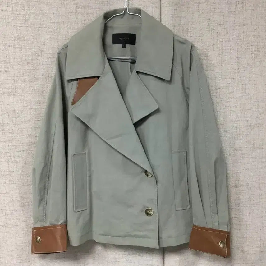 [BUNJANG] ON&ON Leather Short Trench Jacket / 온앤온 레더 숏 트렌치자켓 55
