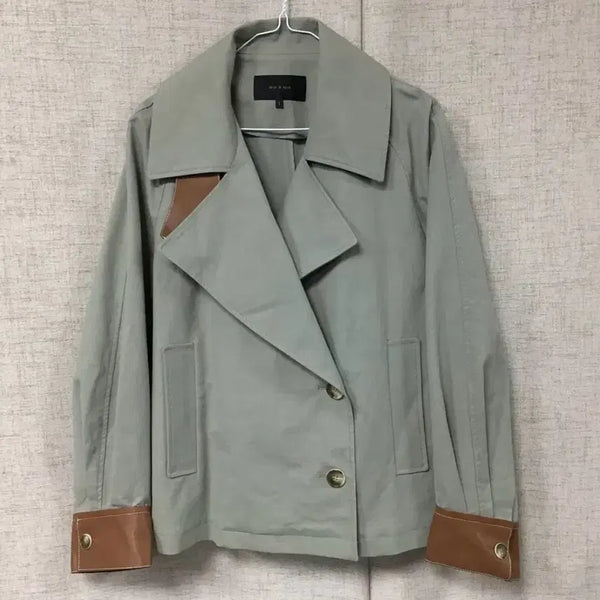 [BUNJANG] ON&ON Leather Short Trench Jacket / 온앤온 레더 숏 트렌치자켓 55