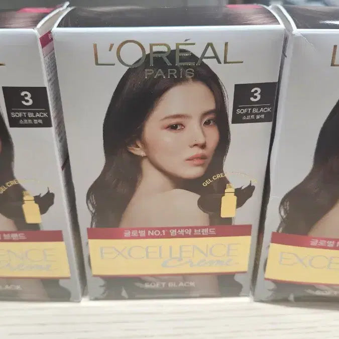 [BUNJANG] L'Oréal Excellence Cream Hair Color 3 Soft Black / 로레알 엑셀랑스 크림 3호 소프트 블랙